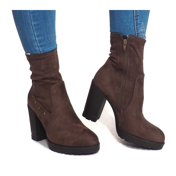 Wildleder BG-59 Taupe Stiefel braun mehrfarbig