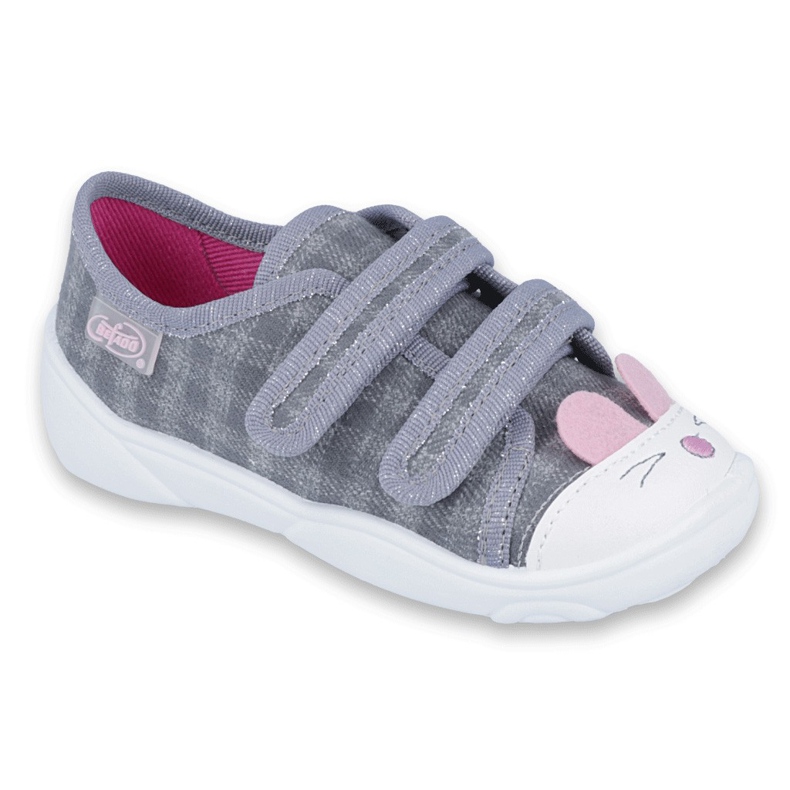 Befado Kinderschuhe 907P108 rosa grau