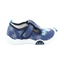 American Club Kinder Sneakers Ledereinsatz TEN12 navy blau blau grau