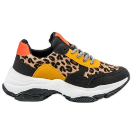SHELOVET Bunte Sneakers mit Leoparden-Print mehrfarbig