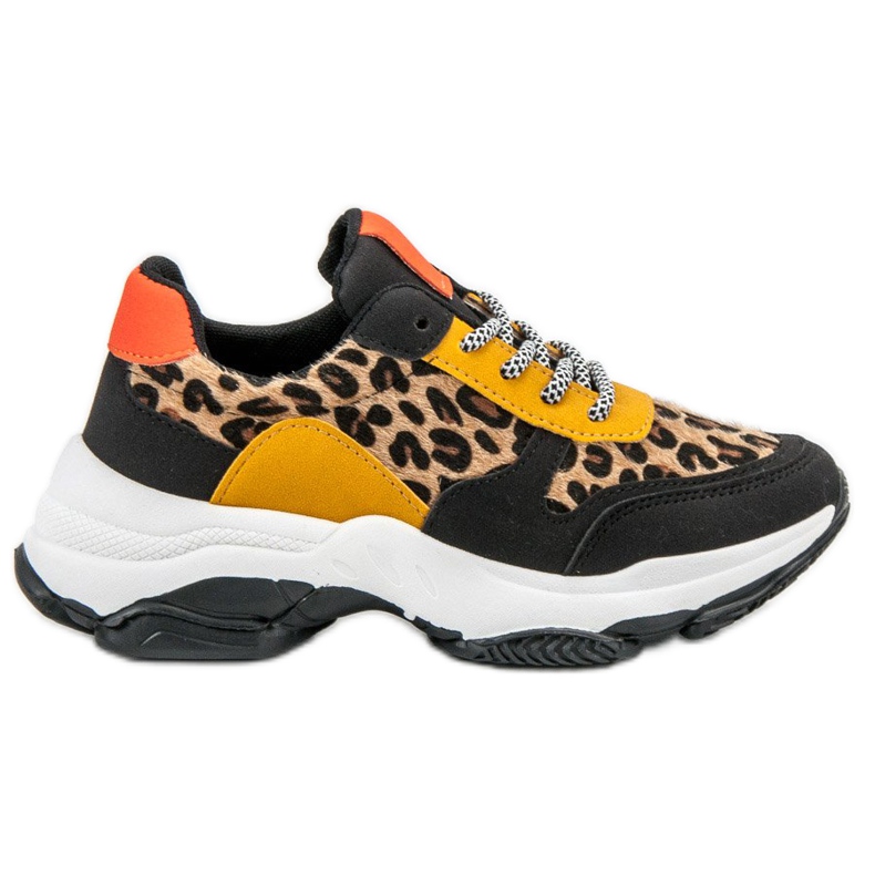 SHELOVET Bunte Sneakers mit Leoparden-Print mehrfarbig