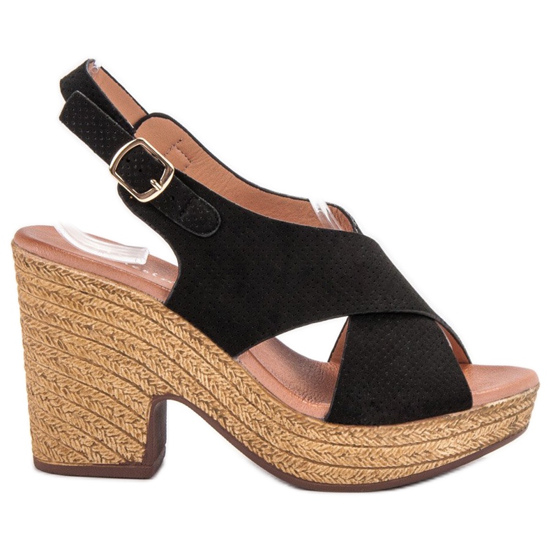 Anesia Paris Leichte Sandalen mit hohen Absätzen schwarz