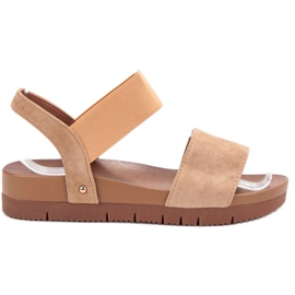 Primavera Wildledersandalen mit Gummizug braun