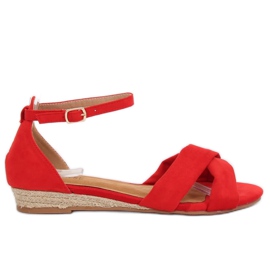 Sandalen Espadrilles rot 9R121 Rot