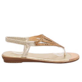 Gold Flip-Flops M03 Gold golden