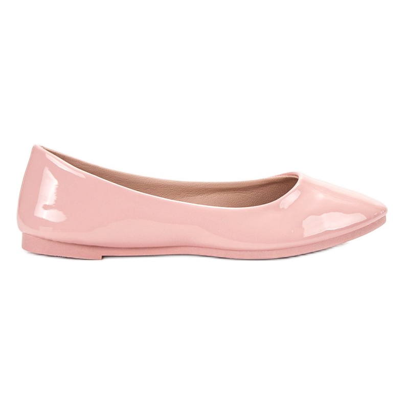 SHELOVET Lackierte Ballerinas rosa