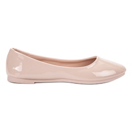 SHELOVET Lackierte Ballerinas braun