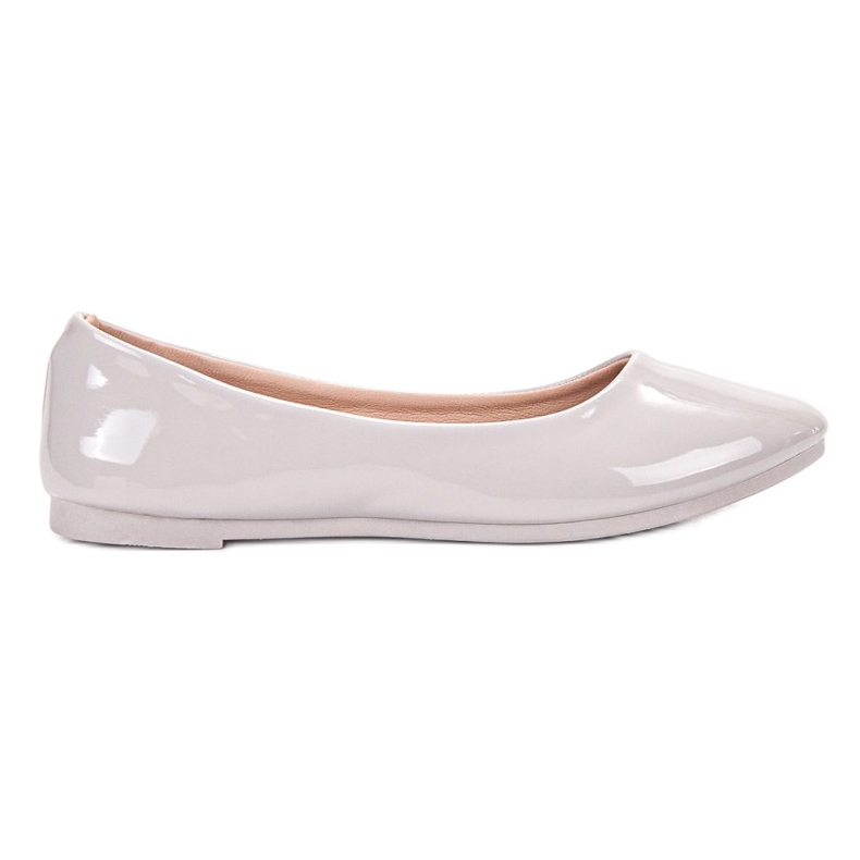 SHELOVET Lackierte Ballerinas grau