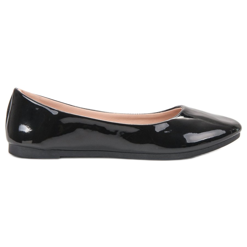 SHELOVET Lackierte Ballerinas schwarz