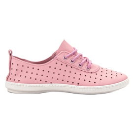 SHELOVET Durchbrochene Sneakers für Damen rosa