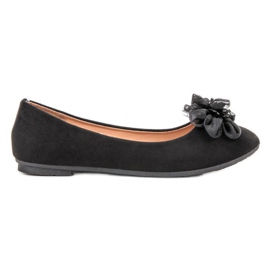 Fama Verzierte Ballerinas schwarz