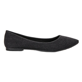 VINCEZA Glitzerballerinas schwarz