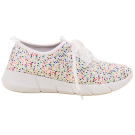 Bona Sportschuhe mit Tupfen weiß