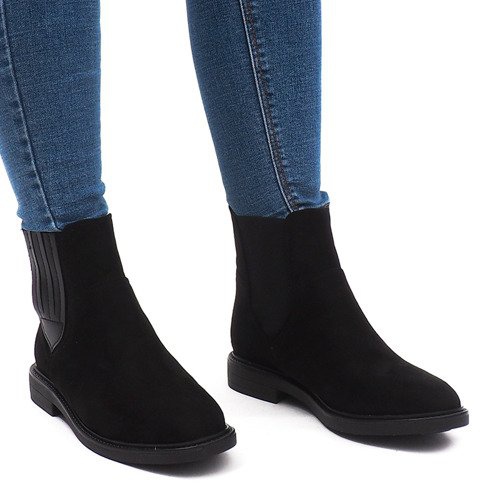 Warme Stiefel J-8678 Schwarz