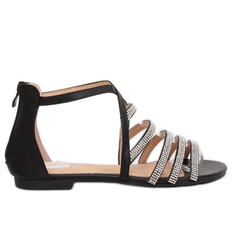 Schwarze Damensandalen LL6339 Schwarz