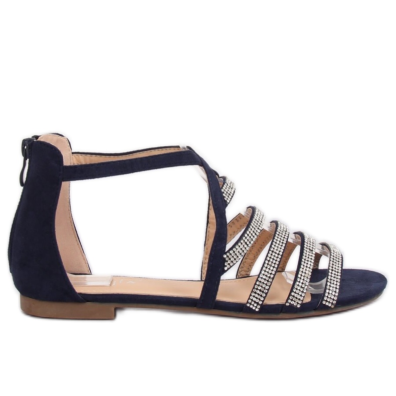 Marineblaue Sandalen für Damen LL6339 Blue navy blau