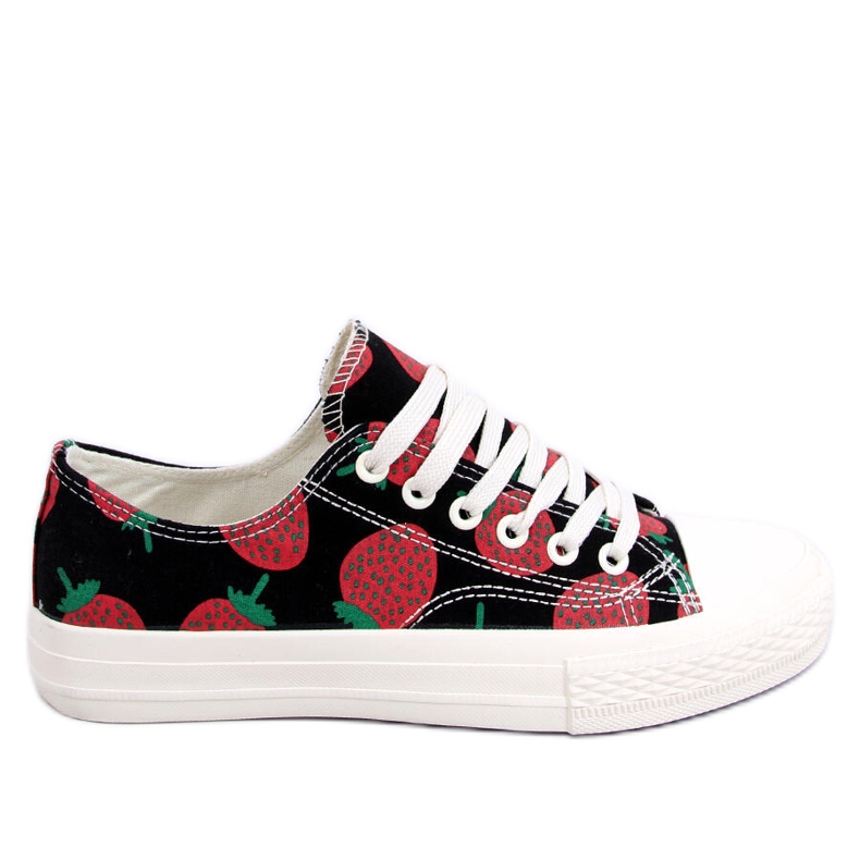 Strawberry schwarze Turnschuhe XL-21 Schwarz