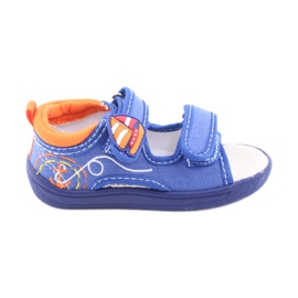 American Club blaue Kindersandalen TEN36 orange