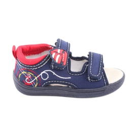 American Club marineblaue Kindersandalen TEN36 rot navy blau
