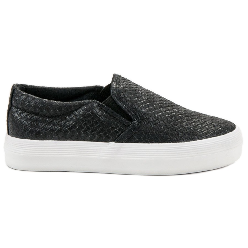SHELOVET Schwarze Slip-On-Sneakers