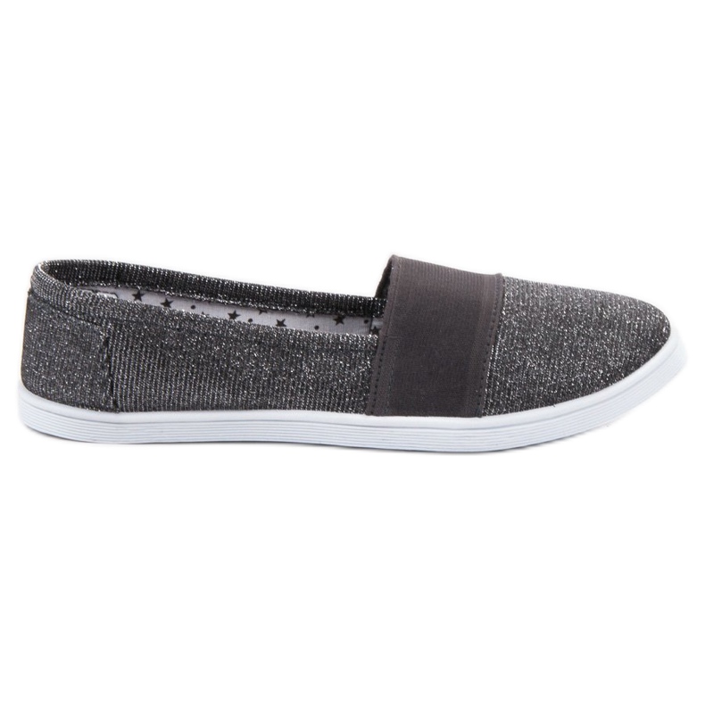 SHELOVET Slip-On Sneakers mit Glitzer grau