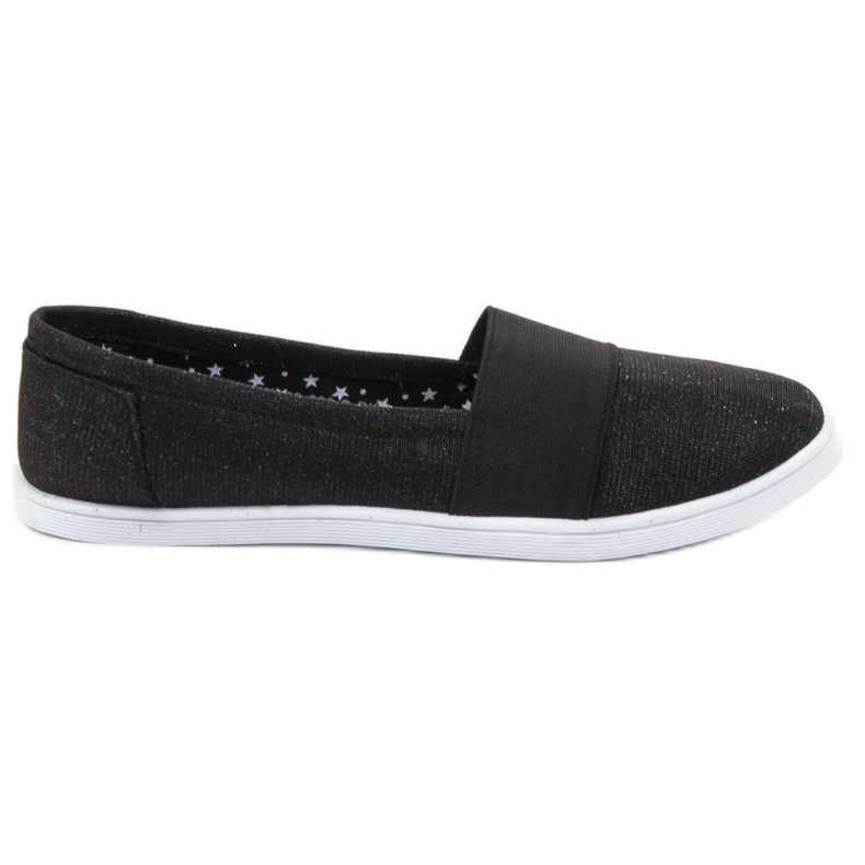 SHELOVET Slip-On Sneakers mit Glitzer schwarz