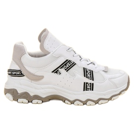 SHELOVET Weiße Turnschuhe grau