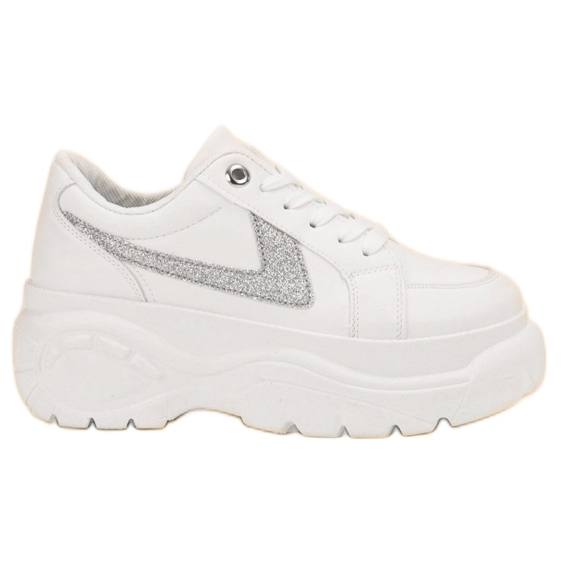 SHELOVET Weiße Turnschuhe auf der Plattform