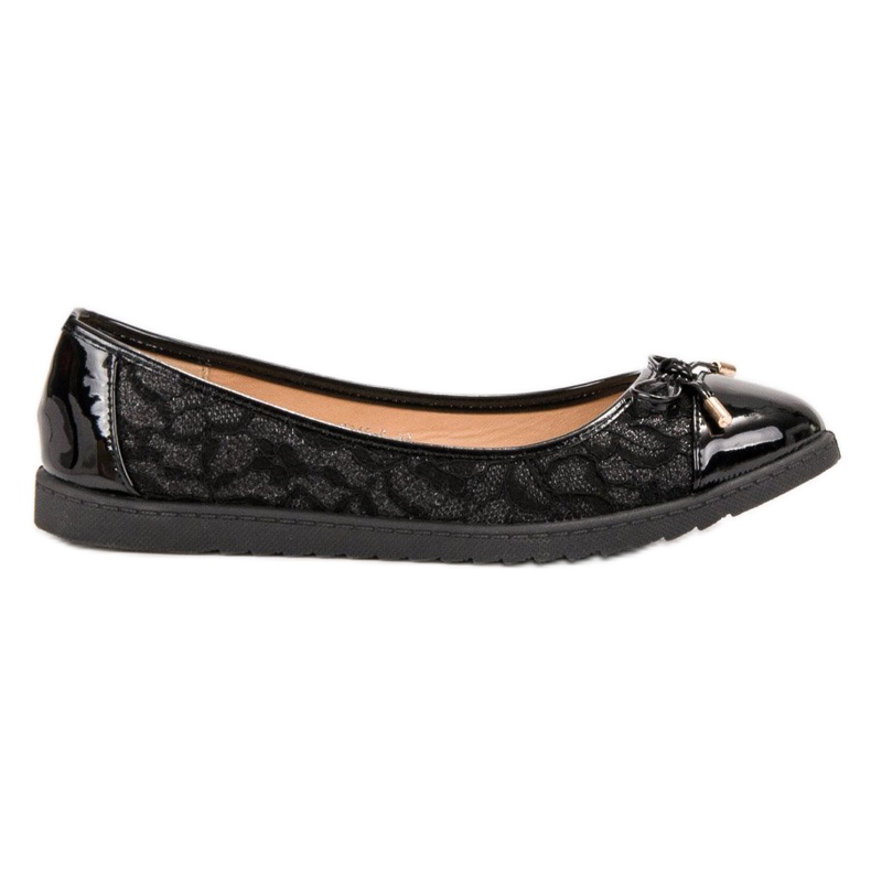 Super Me Schwarze Ballerinas