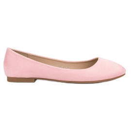 Small Swan Rosa Wildleder Ballerinas