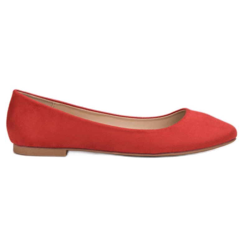 Small Swan Rote Wildleder Ballerinas