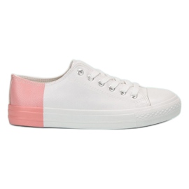 SHELOVET Sneakers mit Öko-Leder weiß