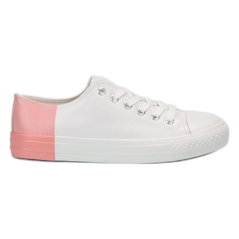 SHELOVET Sneakers mit Öko-Leder weiß