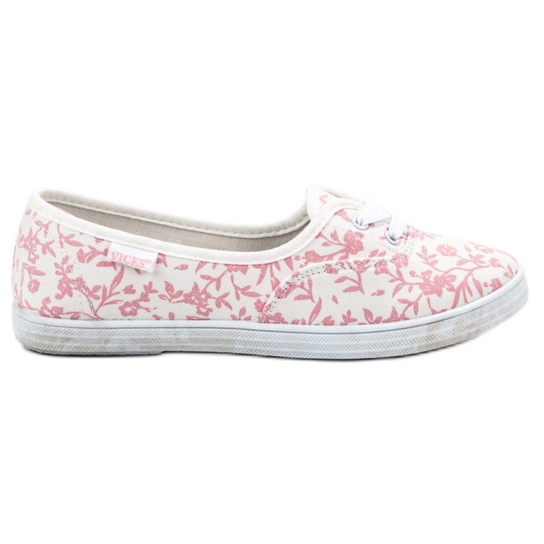 Sneaker mit VICES-Muster weiß rosa