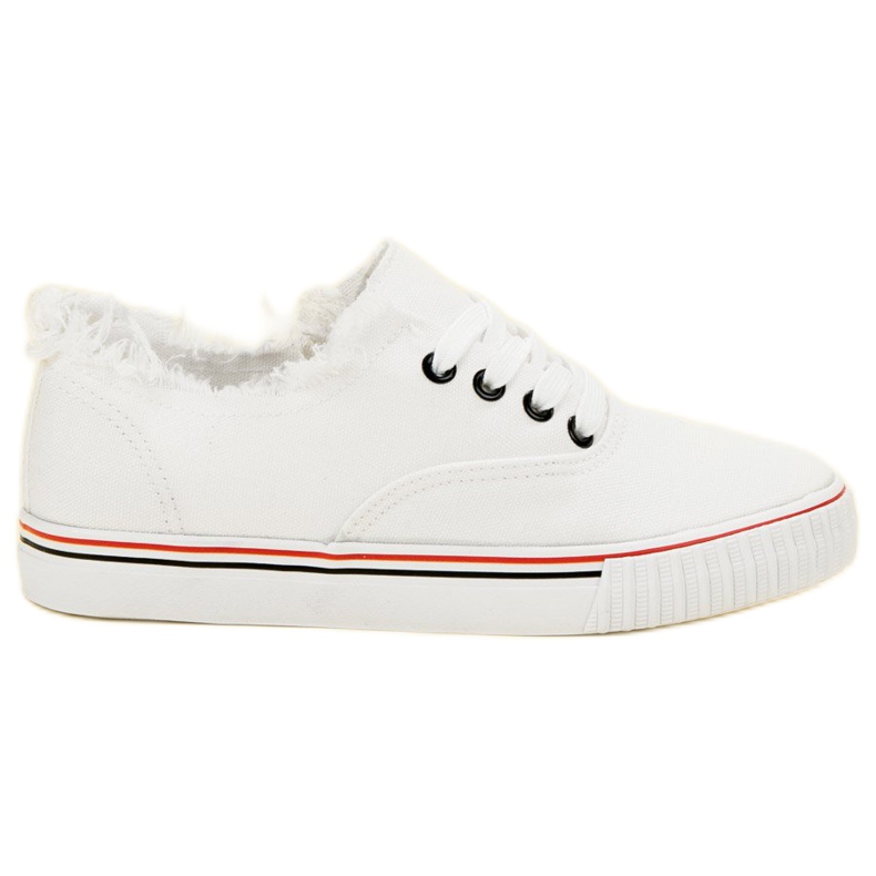 SHELOVET Weiße Textil-Sneakers