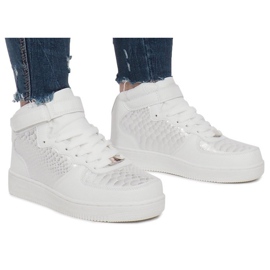 Weiße High Force One Sneakers mehrfarbig