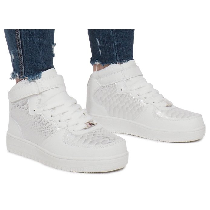 Weiße High Force One Sneakers mehrfarbig