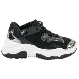 Small Swan Schwarze Turnschuhe für Damen