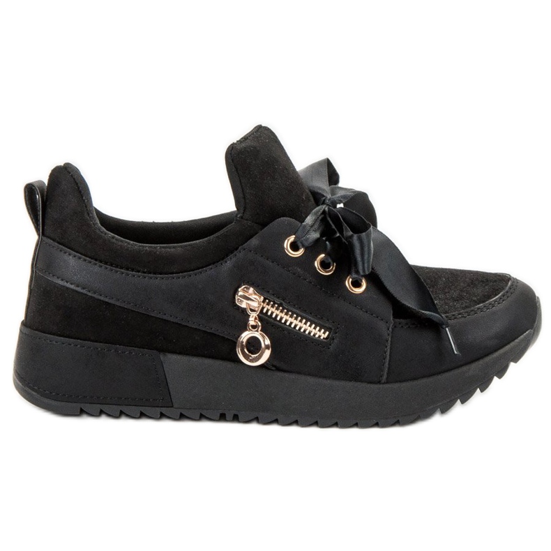 SHELOVET Brokatschuhe schwarz