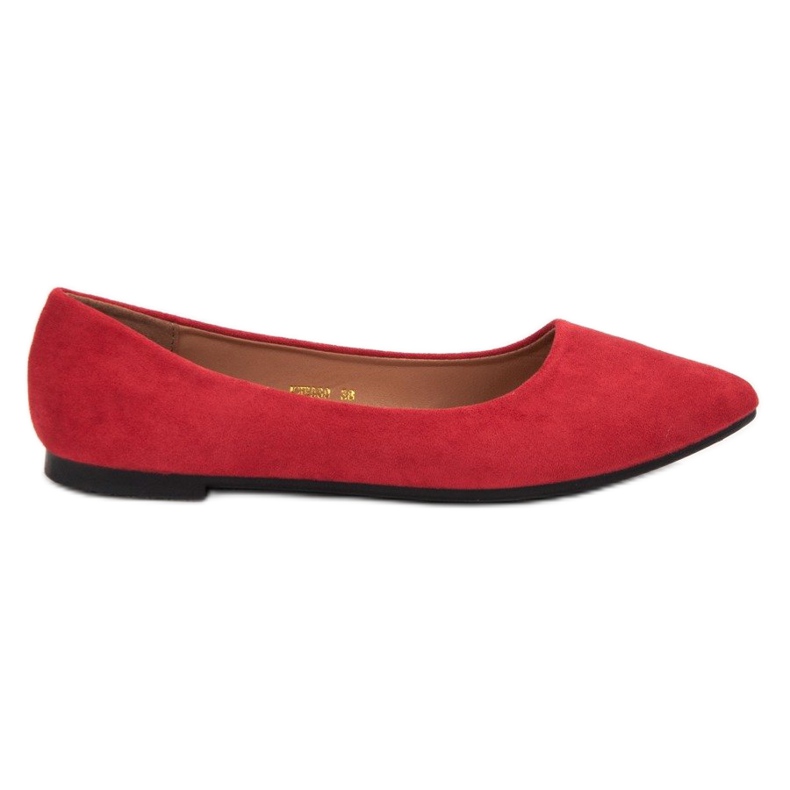 JESSY ROSS Ballerinas aus Wildleder rot