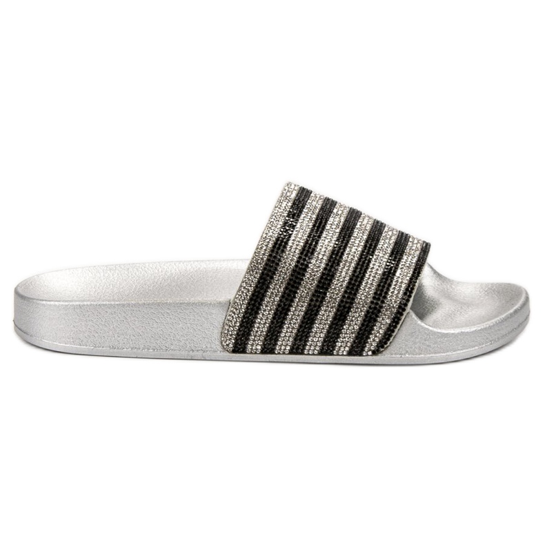 SHELOVET Gummi Hausschuhe schwarz grau