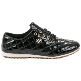 Camo Lackierte Brogues schwarz