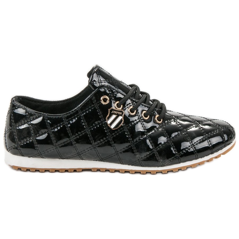 Camo Lackierte Brogues schwarz