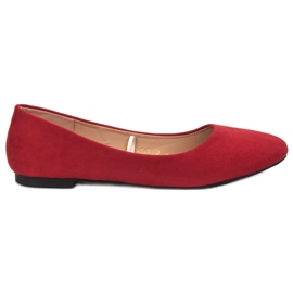 VINCEZA rote Ballerinas