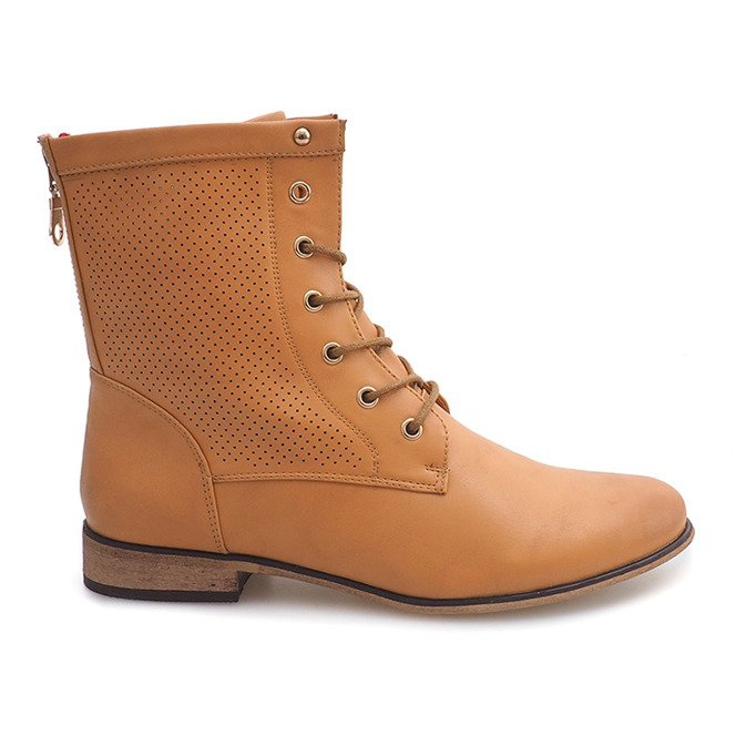 Durchbrochene Stiefel 122-35 Camel braun