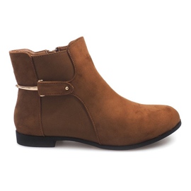 Wildlederstiefel mit Gummizug 3670 Camel braun