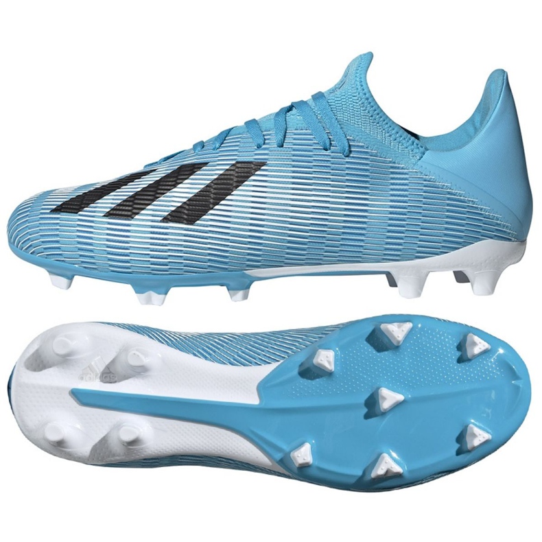 Adidas X 19.3 Fg M F35383 Fußballschuhe grau blau