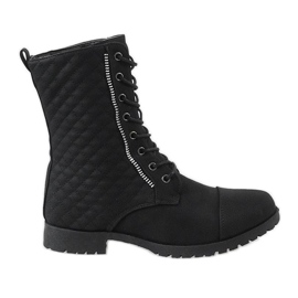 Schwarze Steppstiefel B01