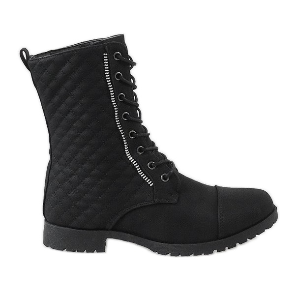 Schwarze Steppstiefel B01
