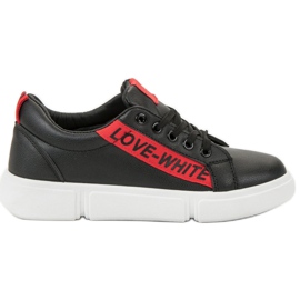 Jumex Liebe Sportschuhe schwarz rot